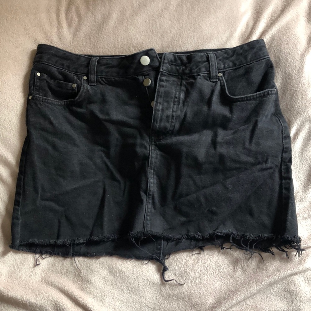 ASOS black/grey jean skirt
